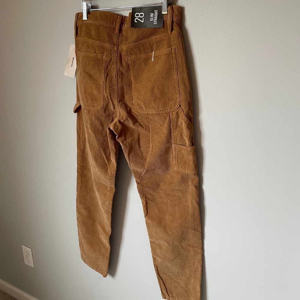BDG Urban Outfitters Corduroy Carpenter Pants Brown Slim Straight Fit Size 28 - Picture 4 of 10